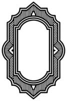 a black and white drawing of a frame with a border vector