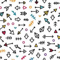 seamless pattern with colorful arrows and arrows vector
