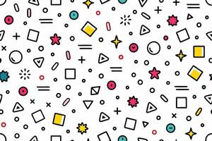 seamless pattern with geometric shapes and colors vector