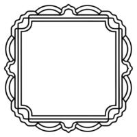 a black and white drawing of a square frame vector