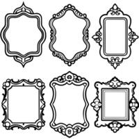 set of ornate frames vector