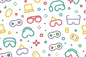 a seamless pattern with various objects and accessories vector