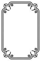 a black and white drawing of a frame with a flower vector