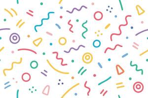 a colorful pattern with shapes and lines vector
