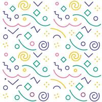 seamless pattern with colorful geometric shapes and lines vector