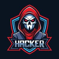 the logo for hacker vector
