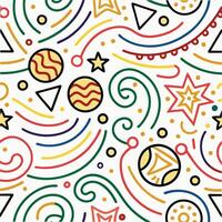 seamless pattern with colorful shapes and stars vector