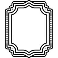 a black and white outline of a frame vector