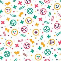 a colorful pattern with various shapes and symbols vector