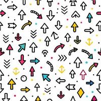 seamless pattern with colorful arrows and arrows vector