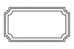 a black and white drawing of a blank frame vector