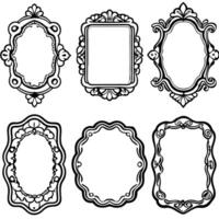 set of ornate frames vector