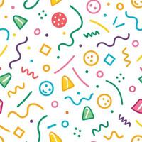 seamless pattern with colorful shapes and lines vector