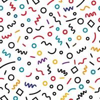 seamless pattern with colorful shapes and lines vector