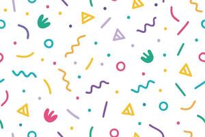 seamless pattern with colorful shapes and lines vector