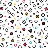 seamless pattern with geometric shapes and colors vector