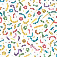 a colorful pattern with confetti and other shapes vector