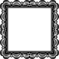 a black and white square frame with a decorative pattern vector
