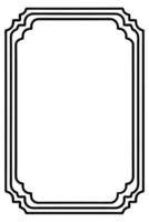a black and white drawing of a square frame vector