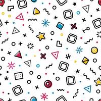 seamless pattern with colorful geometric shapes and shapes vector