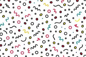 seamless pattern with colorful dots and lines vector