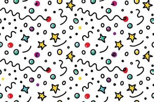 a colorful pattern with stars and dots vector