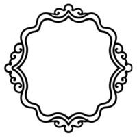 a black and white drawing of a frame vector
