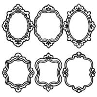 set of ornate frames vector