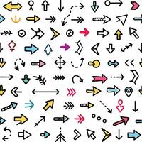 a collection of arrows and arrows on a white background vector