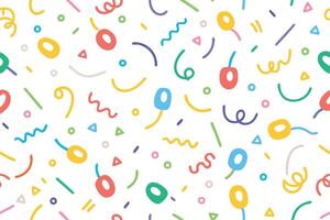 a colorful pattern with balloons and other shapes vector