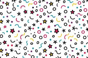 a colorful pattern with stars and stars on a white background vector