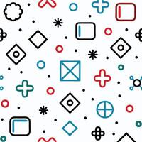 a colorful pattern with squares and circles vector