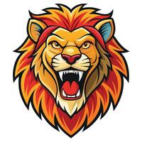 lion head mascot mascot vector
