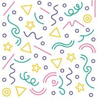 a colorful pattern with geometric shapes and stars vector