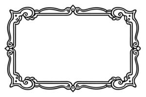 an ornate frame with a black and white design vector