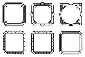 set of vintage frames for design illustration vector