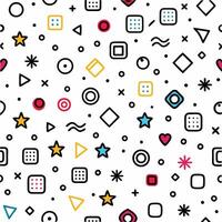 seamless pattern with geometric shapes and stars vector