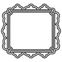 a black and white drawing of a frame vector