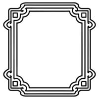 a black and white line drawing of a square frame vector