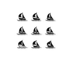 Print Windsurfing Silhouette Collection Experience the Freedom of the Seas vector