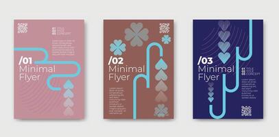 Minimal Valentine's Day flyer, Simple and clean layout on a solid background vector