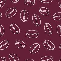 Outline Bunch of Coffee Bean Seamless Pattern illustration Design vector