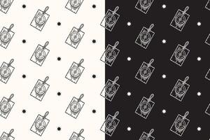 doodle compass ruler outdoor seamless pattern on black white background for camping adventure merchandise. retro ruler compass pattern background. pattern of compass ruler background vector