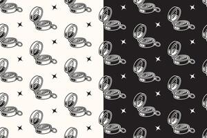 doodle aiming compass outdoor seamless pattern on black white background for camping adventure merchandise. retro magnetic compass pattern background. pattern of aiming compass background vector