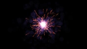 fogos de artifício animação efeito, colorida explosivo fundo video