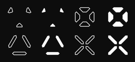 GUI Elements in Cyberpunk and Dystopian Style vector