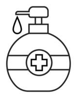 handsanitizer icon. outline icon style vector
