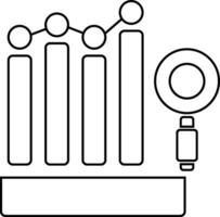 Data Analytic icon. outline icon style vector