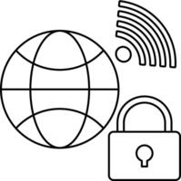 Network Security icon. outline icon style vector