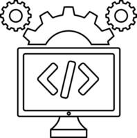 Software Development icon. outline icon style vector